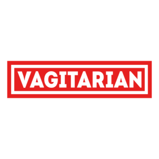 Vagitarian Decal (Red)